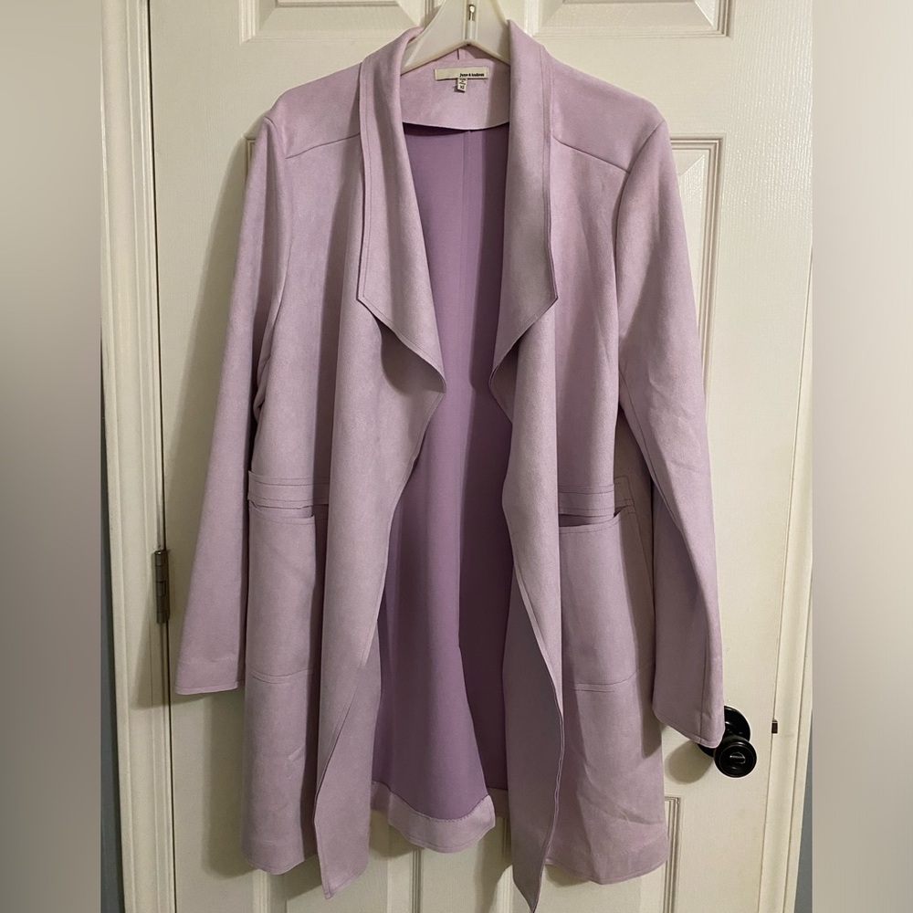 Lavender Microsuede Jacket Cardigan - image 1